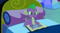 Spike puts down his reading material S5E13