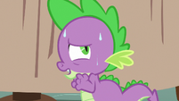 Spike waiting for his scales to glow S7E15