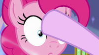 Starlight waves her hoof in Pinkie's face S6E21