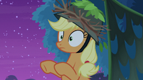 Applejack hears Apple Bloom snoring S9E10