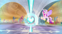 Crystal Heart pulsing with energy S9E1