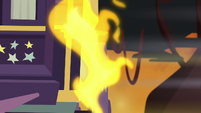 Flame geyser bursts near Trixie's wagon S8E19