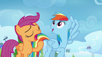 Rainbow watches Bolts; Scootaloo yawns S8E20