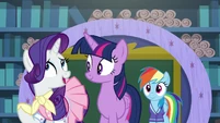 "what with Rainbow Dash's extremely time-consuming..."