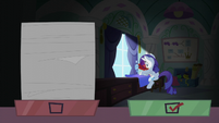 Rarity working on a Princess Dress S5E14