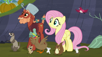 Fluttershy and animals happy S5E23