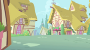 Frame of empty Ponyville street S1E20