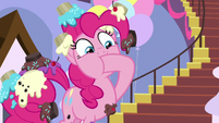 Pinkie Pie stuffs cupcake in her mouth S9E24