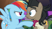 Rainbow confronts Caballeron cosplayer S6E13