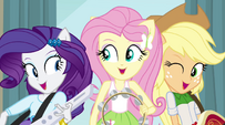 Rarity, Fluttershy, and Applejack singing EG2