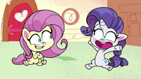 Rarity overjoyed at Fluttershy's question PLS1E12a