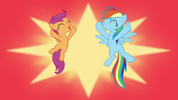 Scootaloo and Rainbow Dash excited S5E17