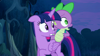 Twilight and Spike hear timberwolves howling S5E26