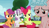You can't feed Angel to Gallus and Silverstream. He's Fluttershy's rabbit.
