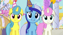 Minuette, Twinkleshine, and Lemon Hearts offer their friendship S5E12