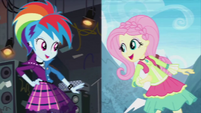 Rainbow Dash and Fluttershy split-screen EG2