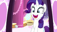 Rarity quickly changes her mood to being excited S6E9