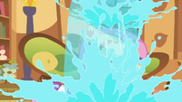 Washing the fake pox spots off of Fluttershy S2E22