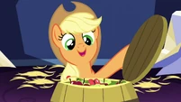 Applejack opening a barrel of apples S5E03.png (762 KB) Castle Sweet Castle
