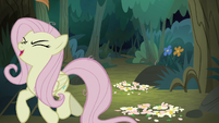 Fake Fluttershy leaves in cruel laughter S8E13