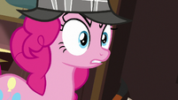 Pinkie Pie "plopping into place" S7E23