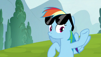 Rainbow Dash stops cheering S6E14