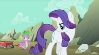 Rarity unimpressed with Spike S01E19