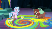 Silverstream and Yona standing on a mural S9E3