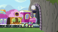 The Friendship Express about to enter a tunnel S2E24