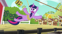 Twilight trips over the pigpen fence S6E10