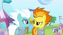 Fleetfoot and Spitfire look at each other S4E10