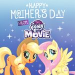 AJ and Fluttershy wish everypony a "Happy Mother's Day!"