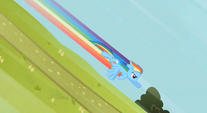 Rainbow diving down a hill S2E8