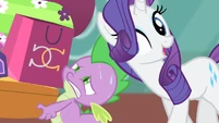 Oh Spike, Rarity would never forget you on purpose.