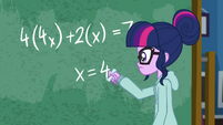 Twilight Sparkle solving for "x" EGDS6