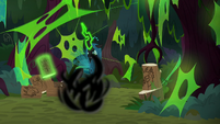 Chrysalis vanishing in black smoke S9E1