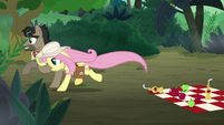 Dr. Caballeron and Fluttershy run away S9E21