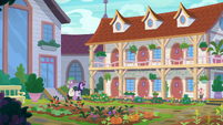 Exterior view of Silver Stable apartments S9E5