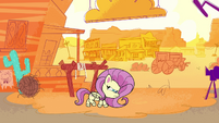 Fluttershy wanders onto western movie set PLS1E12b