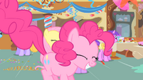 Pinkie Pie in front of Fluttershy S1E22
