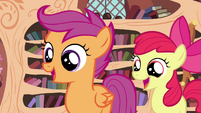 Scootaloo and Apple Bloom happy S4E15
