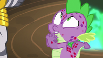 Spike pleading with Zecora S8E11