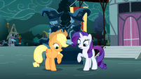 Applejack and Rarity looking at themselves S3E5