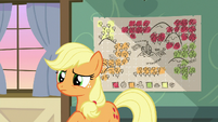 Applejack looking troubled at Big Mac S9E10