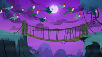 Cockatrices flying over the rope bridge S9E11