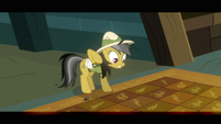 Daring Do pulls hoof away from tile floor S2E16