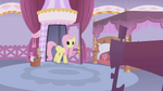 Fluttershy enters Rarity's boutique S1E14