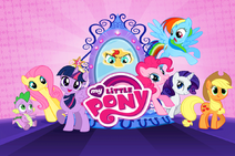 The Equestria Girls-themed loading screen, with Princess Twilight Sparkle and Sunset Shimmer in the mirror