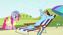 Rainbow Dash stretching S3E3