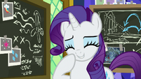 Rarity laughing at Twilight's remark S9E4